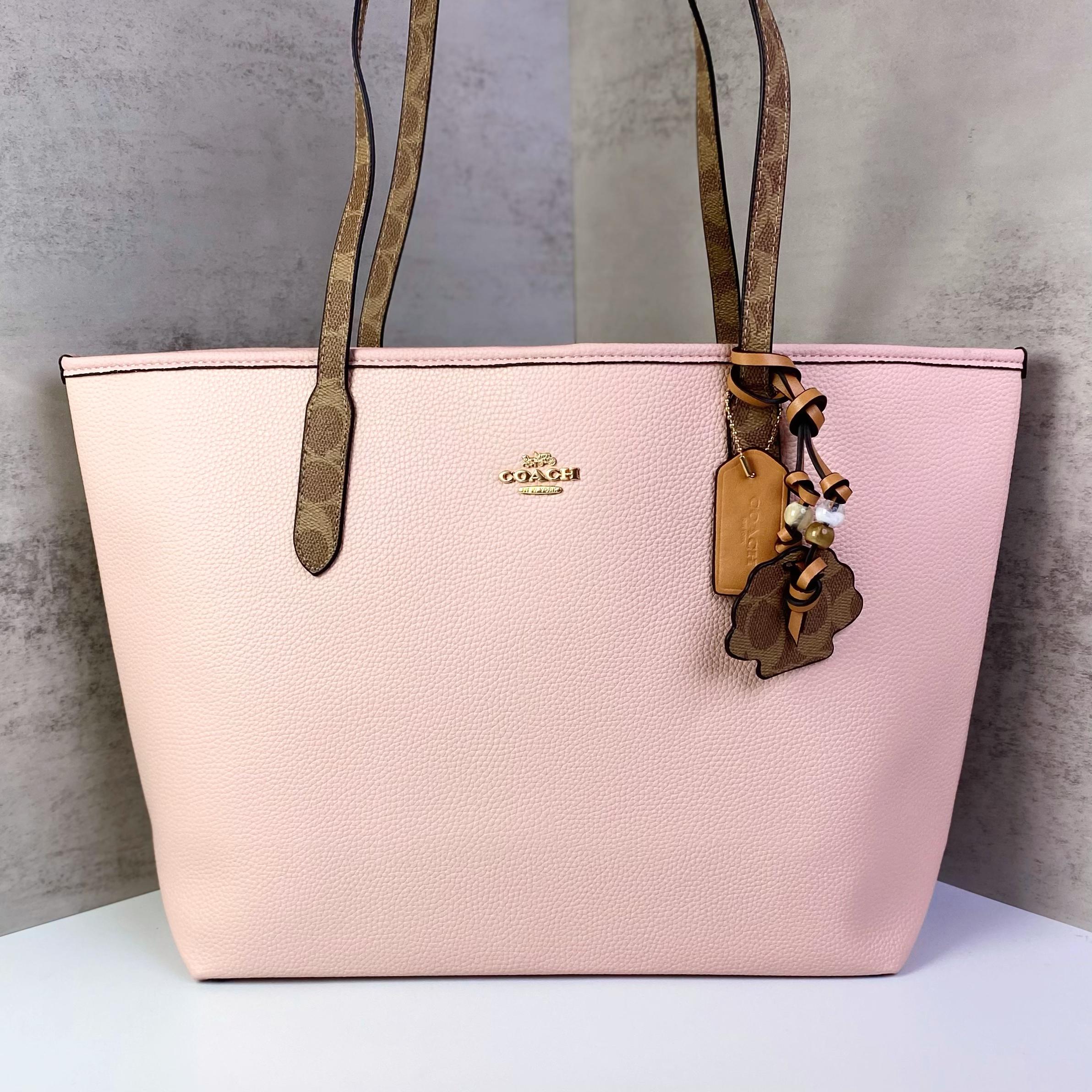 Túi Coach City Tote Bag With Shell Charm DS L.Pink